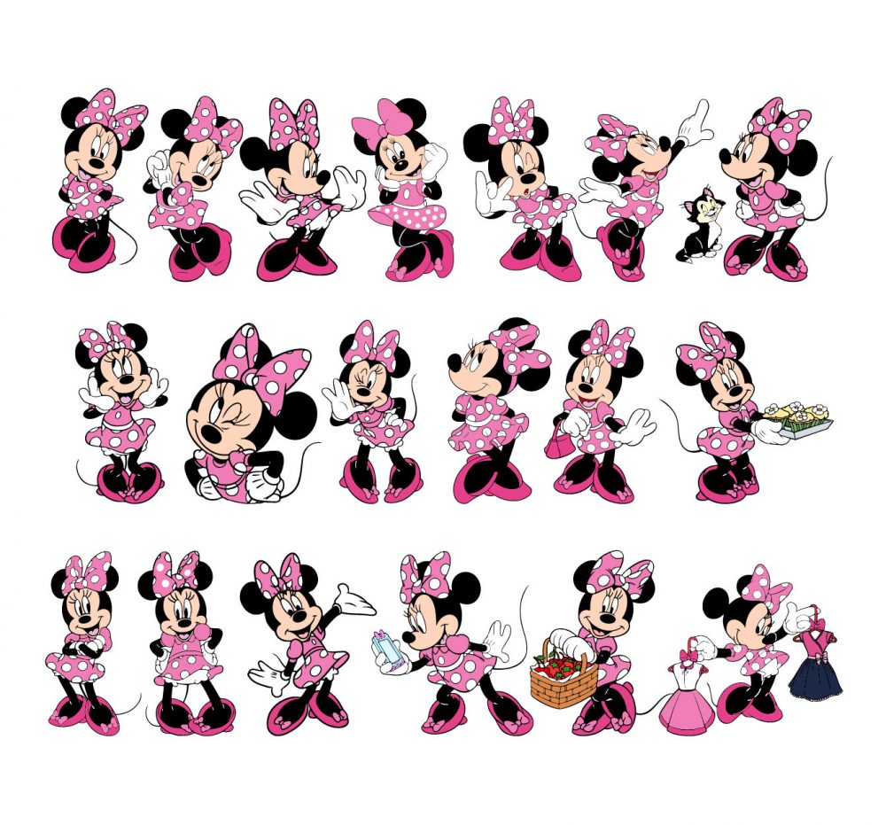 Pink Mouse Svg Png Bundle, Bow Dots Pink, Mouse Polkadots Svg, Birthday Svg, Mouse Birthday Svg, Retro Mouse Svg, Classic Mouse, Dot Bow Svg