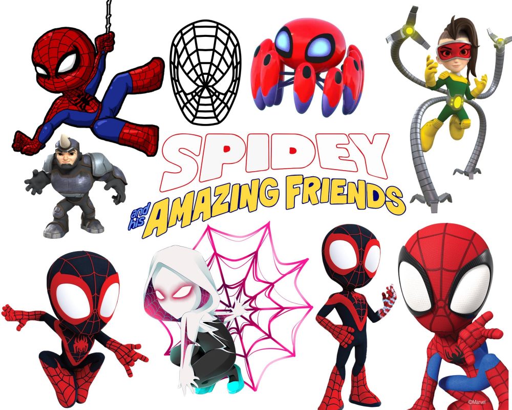 Spidey PNG, Spidey and his Amazing Friends Clipart, Spidey and his Amazing Friends PNG, Superhero Birthday, Instant Digital Download
