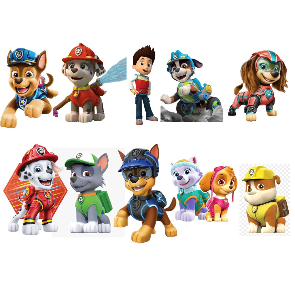 Paw Patrol SVG Bundle | 45+ Characters | Instant Download | PNG & SVG Cut Files | Kids Birthday Party Clipart | Cricut Files