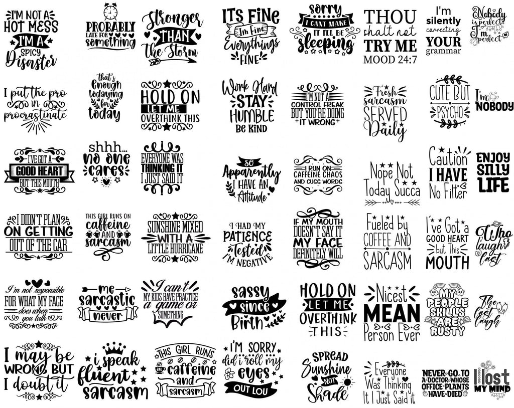 Sarcastic Svg Bundle | Sarcastic Svg Files | Funny Quotes Svg | Sarcasm Svg| Sarcastic Sayings Svg Bundle| Sarcastic Quotes Svg |Cricut Svgs