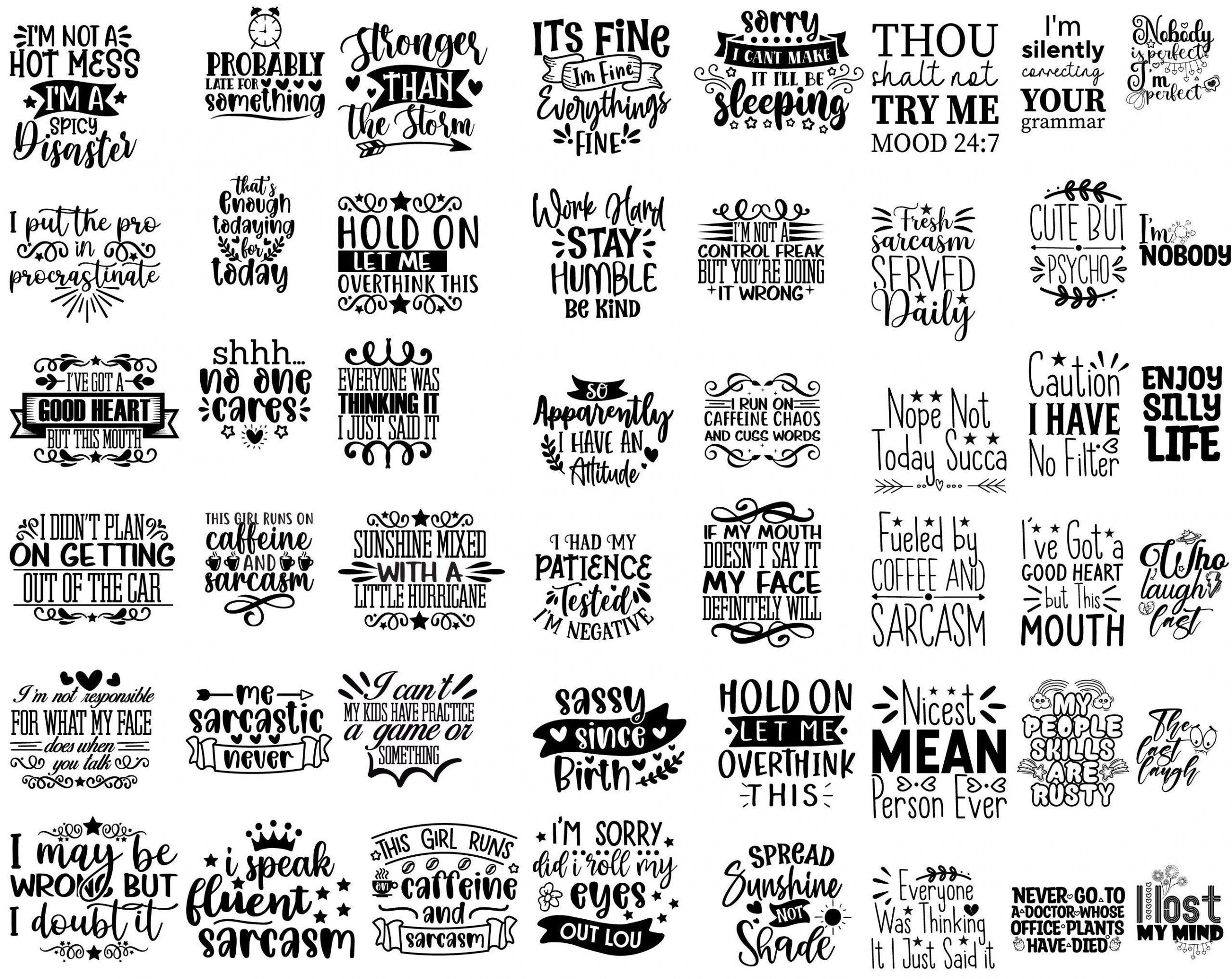 Sarcastic Svg Bundle | Sarcastic Svg Files | Funny Quotes Svg | Sarcasm Svg| Sarcastic Sayings Svg Bundle| Sarcastic Quotes Svg |Cricut Svgs