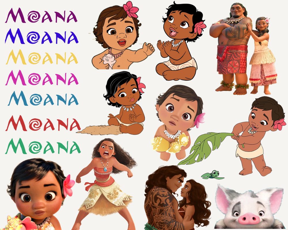 moana svg bundle, Moana Clipart, Moana png, Moana svg, Moana font, moana birthday, princess clipart, baby moana png, baby moana svg paper