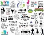 350+ SVG PNG and DXf Instant Digital Download Bundle for Cricut or Silhouette Stitch MickeyMinnie Bambi StarWars Tinkerbell Ariel Cars svg