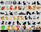 Digital Lion King Clipart Png, Lion King Digital Paper, Lion King SVG, 1300 High Quality File, Amazingly cute Simba and Pumbaa Printable png