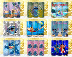 345 + Stitch Tumbler Wrap Designs, Stitch Sublimation Designs, 20 oz Stitch Tumbler Wrap PNG, Stitch Wrap, Lilo & Stitch Tumbler PNG