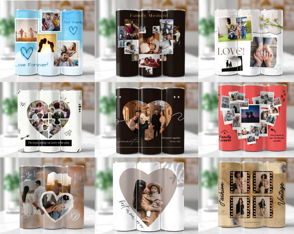 150+ Add your own photo Tumbler Wrap Bundle, Own Photo Self Editable Tumbler, Canva Editable Tumbler Own Photo Sublimation, 20oz Tumbler PNG