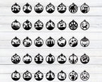 70 Christmas Balls Svg , Christmas Ornament Laser Cut SVG Bundle, Set Of Christmas Toy, Christmas SVG Bundle