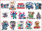 Blue alien christmas png bundle, Merry christmas, Christmas Cartoon, Cute Blue animal Christmas Png, The Most Wonderful Time Of The Year Png