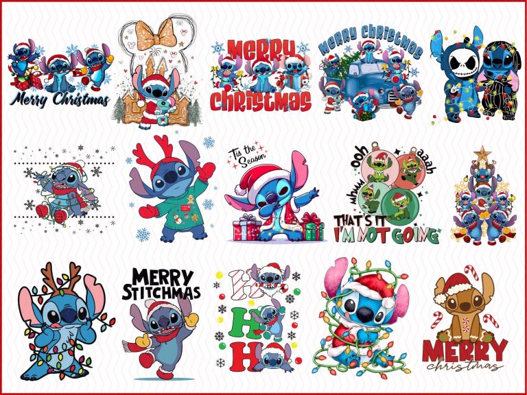 Blue alien christmas png bundle, Merry christmas, Christmas Cartoon, Cute Blue animal Christmas Png, The Most Wonderful Time Of The Year Png