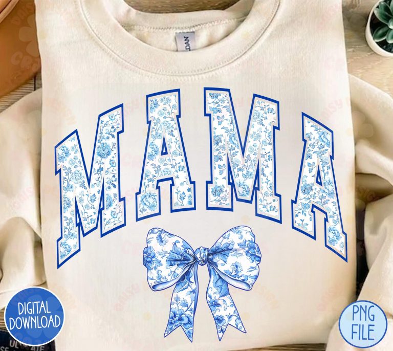 Blue Chinoiserie Png Bundle, Floral Chinoiserie Png, Chinoiserie Png, Mama Shirt Png, Chinoiserie Design, Floral Mama Png, Varsity Mama Png