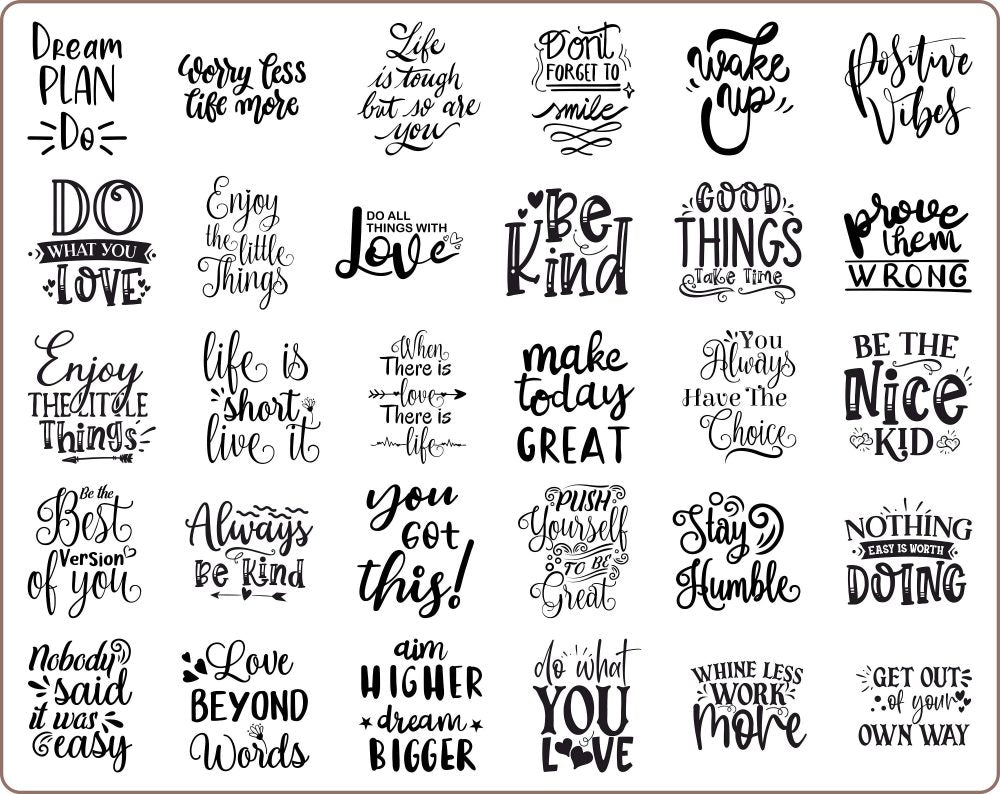 103 Motivational Quotes SVG bundle, Inspirational SVG, Positive SVG for Cricut & Silhouette designs, sublimation designs, laser engraved