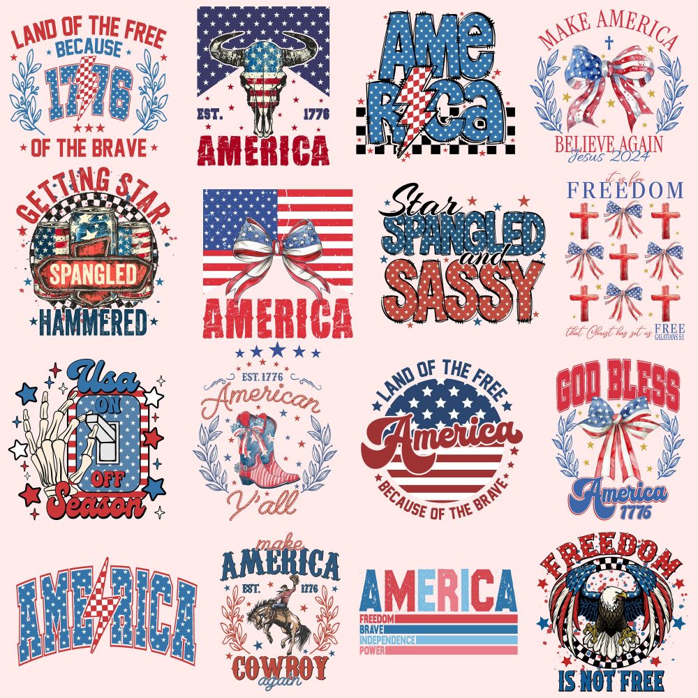 50 Retro 4th of July PNG Bundle, 4th of July Png, Fourth Of July Png, USA Png, America Png, Independence Day, American Flag Png, Png Bundle