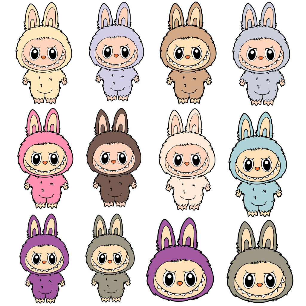 15 Labubu Designs Svg, Labubu Png, Labubuu Sublimation, T Shirt Design, Monster Characters, Svg Cut Files, Instant Download