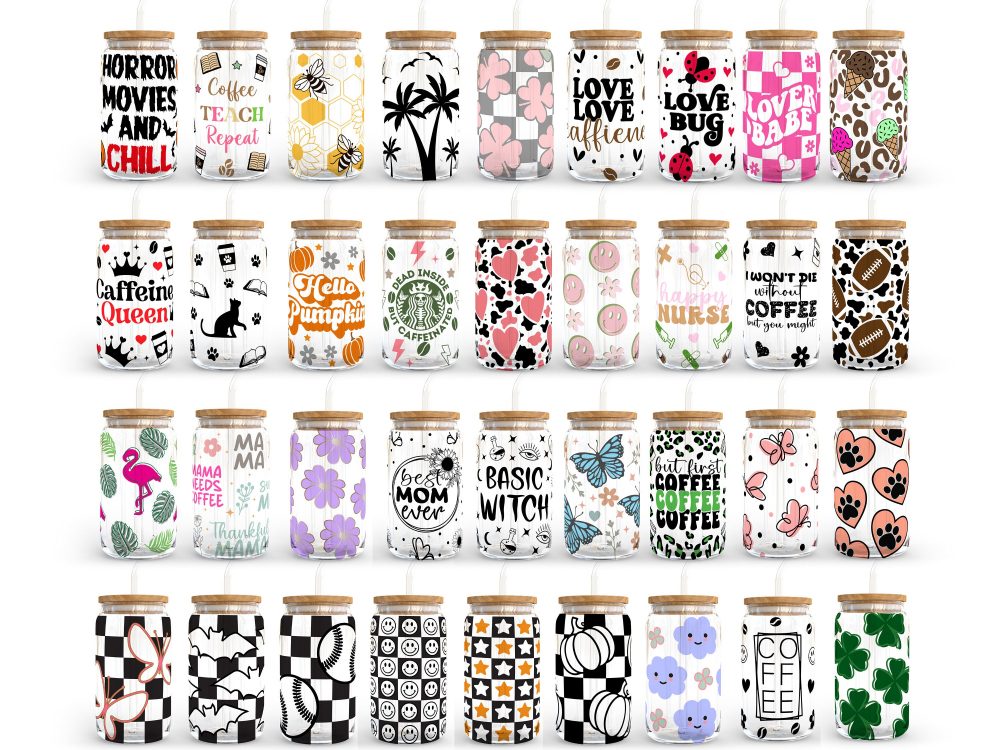 350+ Libbey Glass Can Bundle – 16oz Glass Can svg, Libbey Glass Can Wrap, svg Files for Cricut & Silhouette Cameo, Glassware svg