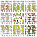 7 Set Christmas Alpha Doodle Png Bundle, Christmas Character Alphabet Bundle, Christmas Hot Custom Png Bundle, Digital Download