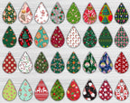 100 + Christmas Earring Sublimation Bundle, Christmas Teardrop Earrings Png, Xmas Round Earrings Png, Tear Drop Earrings, Christmas Earrings