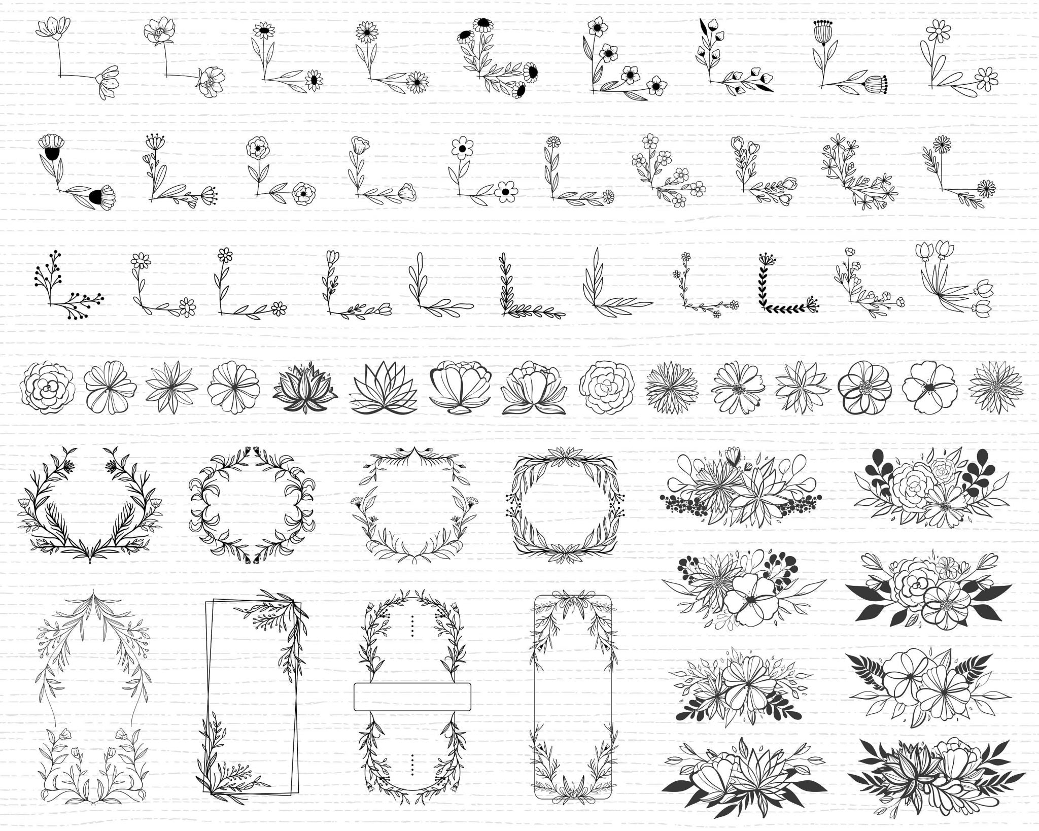 550+ Wildflower SVG Bundle Wildflower Vector Wildflower Silhouette Wildflower Clipart Wildflower Cut file Birth flowers SVG files for cricut