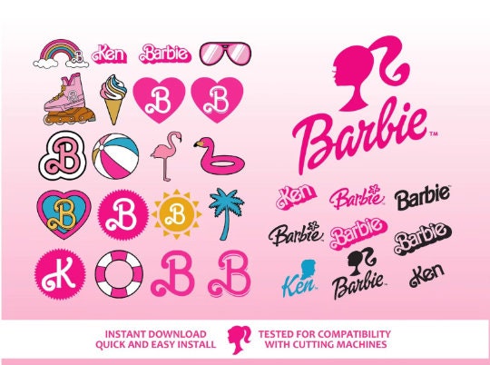 Barbie Svg bundle, Pink Logo, BarBie Svg bundle, girls Svg, Svg files for Cricut, Girl Svg, Sticker Clipart, Svg Files, Png Files Clipart