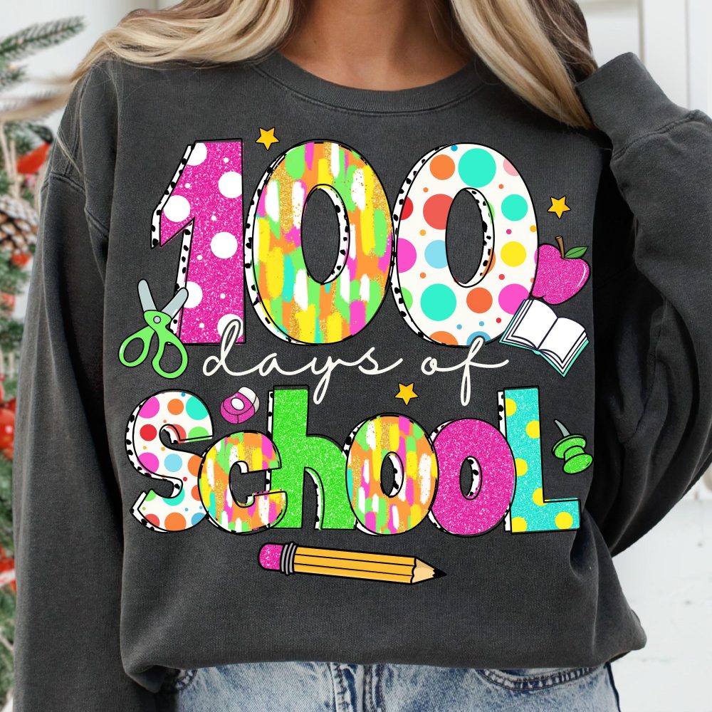 100 day of school bundle png, 100 day of school png, brushstroke 100 days of school png, Teacher 100 days, 100 days of school teacher png