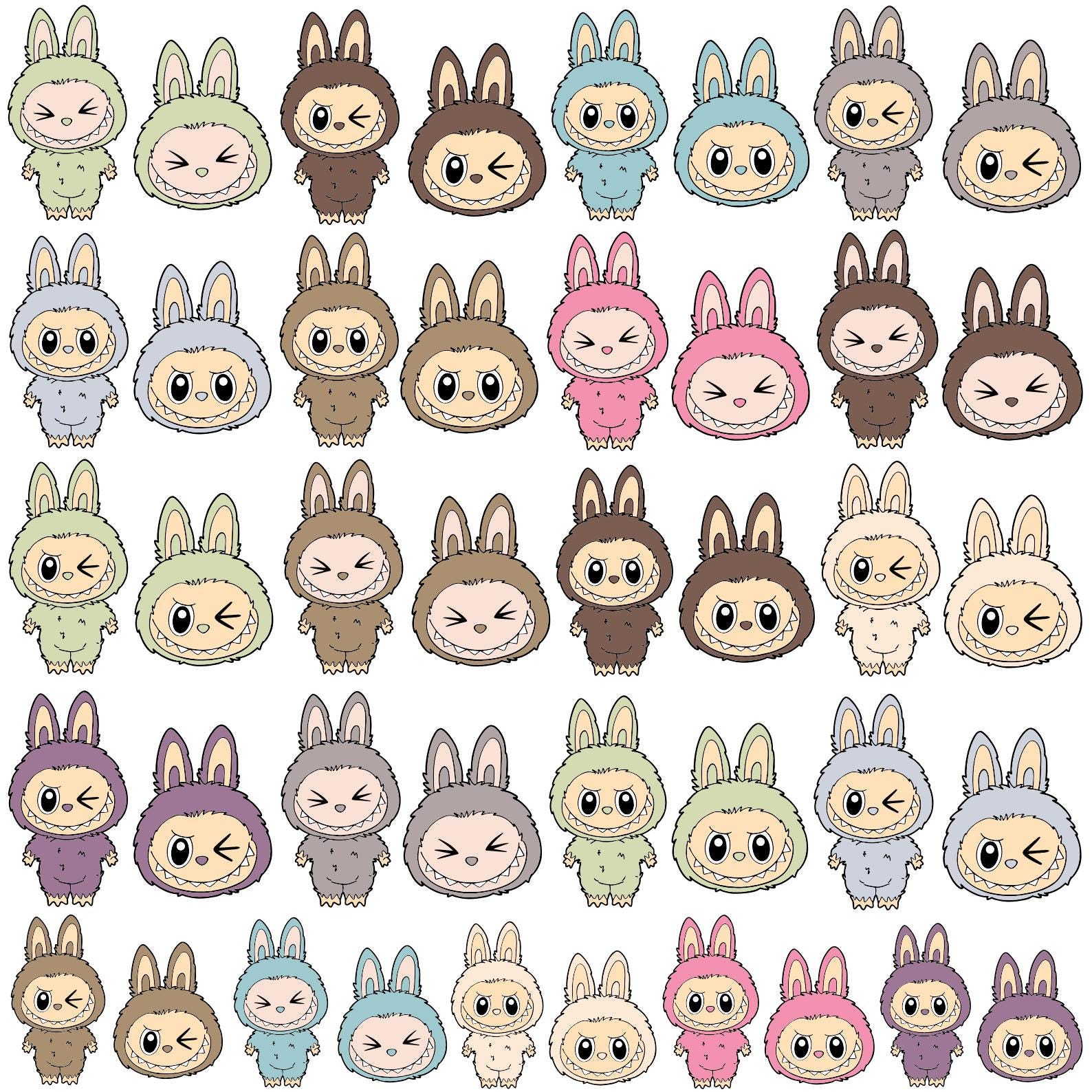 Labubu Designs Svg Png Bundle, Svg, Labubu Png Svg, Vector Digital File for Cricut, Laser Cut Labubu, Instant Download, Labubu Character