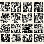 100 Groovy svg, bundle, boho svg, hippie svg, aesthetic svg, inspirational svg, motivational svg, trendy svg, retro svg, svg files wavy text