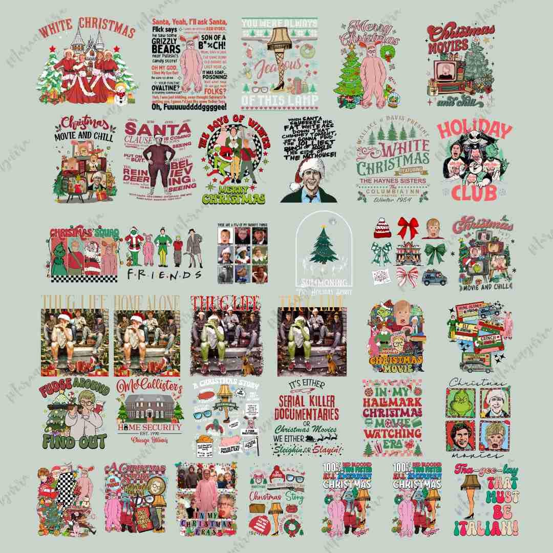 70+ Retro Movie Christmas Bundle Png, Christmas Story Bundle Png, Merry Christmas Bundle Png, 90s Style Christmas Png, White Christmas Png