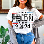 Bundle 75+ I’d Rather Vote For A Felon Than A Jackass 2024 Png, I’m Voting For The Felon Trump PNG, Trump for President, 4th Of July Png