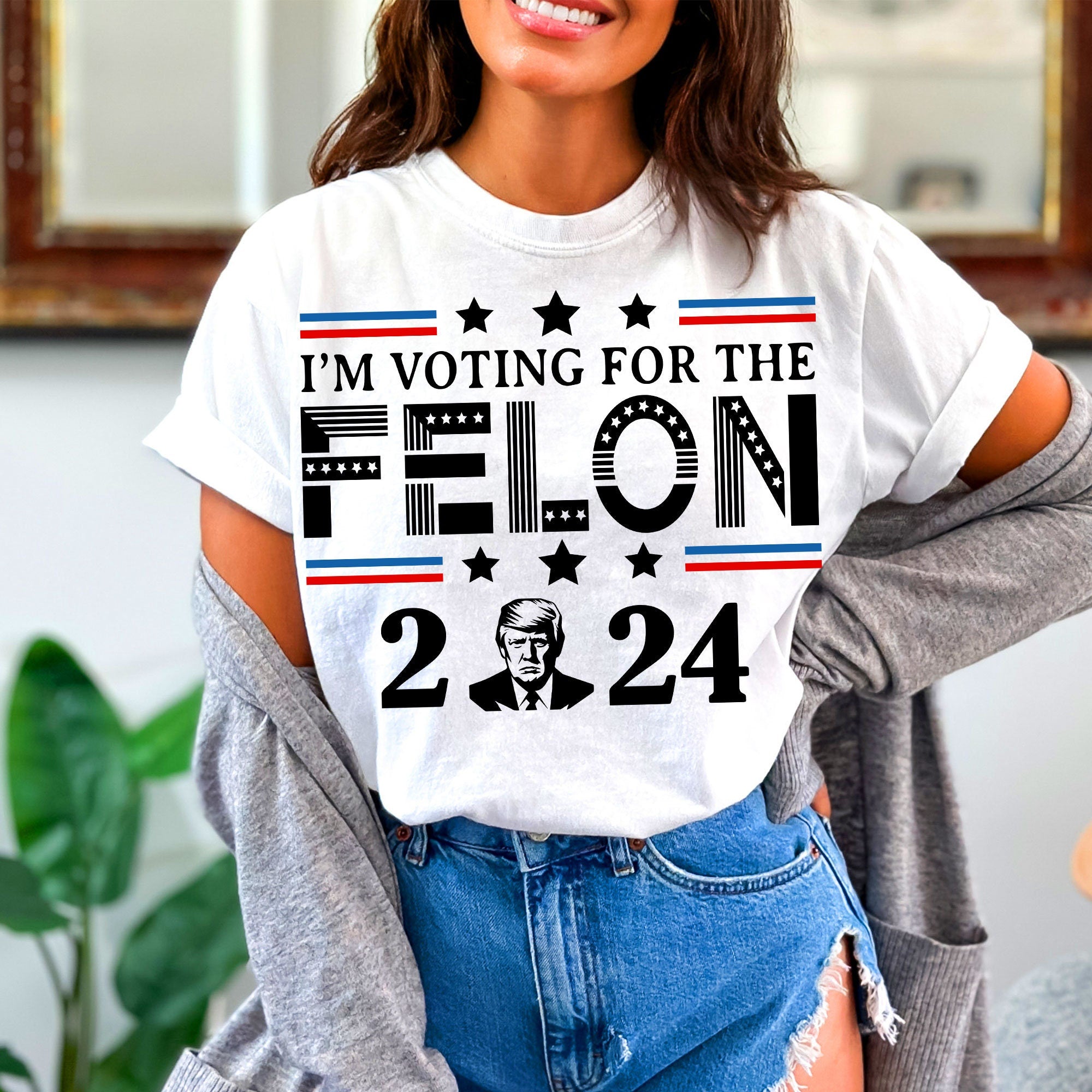Bundle 75+ I’d Rather Vote For A Felon Than A Jackass 2024 Png, I’m Voting For The Felon Trump PNG, Trump for President, 4th Of July Png