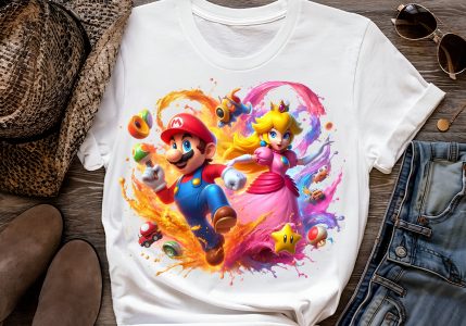 12 PNG Super Mario Splash and Watercolor Digital design PNG file for sublimation – High Resolution -Instant Digital PNG Download