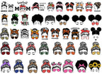 160 Messy bun svg Bundle , momlife svg ,Mom Life svg, mom skull svg, black woman svg,afro woman svg, messy bun png,USA mom svg,bun hair svg