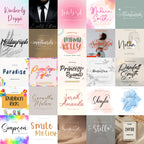 The Ultimate 50 Handwritten Fonts – Font Bundle, Heart font, Cricut, Canva Font, Script Font, Digital Fonts, Procreate Fonts, Crafting font