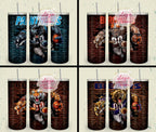 32 Team American Football Tumbler PNG Sublimation Designs, Football Mascot 20oz Skinny Tumbler Wrap PNG, Football Png Digital Download, NFL Tumbler
