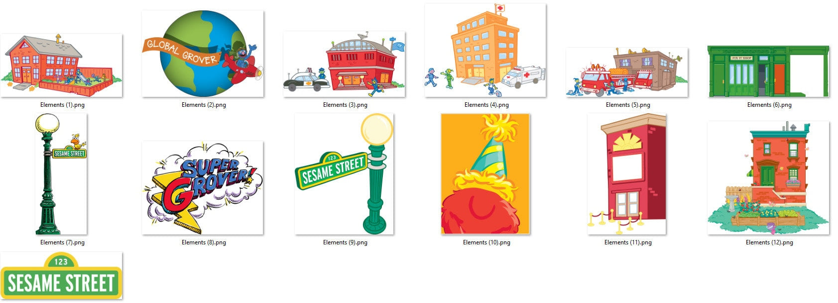 Sesame Street clipart, sublimation png Bundle, Red Monster png clipart, Friends Monster png, clipart bundle