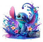 8 PNG Stitch Splash and Watercolor Digital design PNG file for sublimation – High Resolution -Instant Digital PNG Download