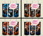 32 Team American Football Tumbler PNG Sublimation Designs, Football Mascot 20oz Skinny Tumbler Wrap PNG, Football Png Digital Download, NFL Tumbler