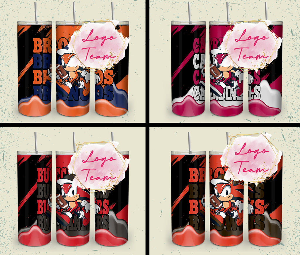 32 Team American Football Tumbler PNG Sublimation Designs, Football Mascot 20oz Skinny Tumbler Wrap PNG, Football Png Digital Download, NFL Tumbler