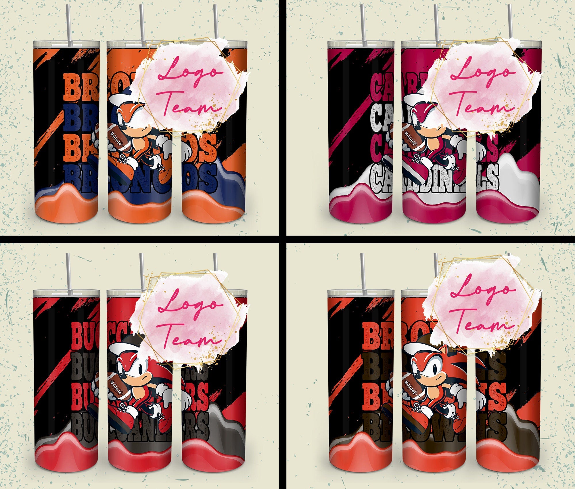 32 Team American Football Tumbler PNG Sublimation Designs, Football Mascot 20oz Skinny Tumbler Wrap PNG, Football Png Digital Download, NFL Tumbler