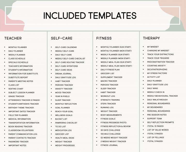 Ultimate Planner Bundle for Adults, Printable ADHD Productivity Workbook, Daily Yearly Life Everything Organizer Household Binder Templates