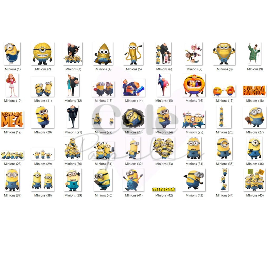 Despicable me 4 cliparts, minions png, gru png, despicable me digital paper