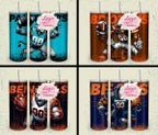 32 Team American Football Tumbler PNG Sublimation Designs, Football Mascot 20oz Skinny Tumbler Wrap PNG, Football Png Digital Download, NFL Tumbler