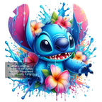 8 PNG Stitch Splash and Watercolor Digital design PNG file for sublimation – High Resolution -Instant Digital PNG Download