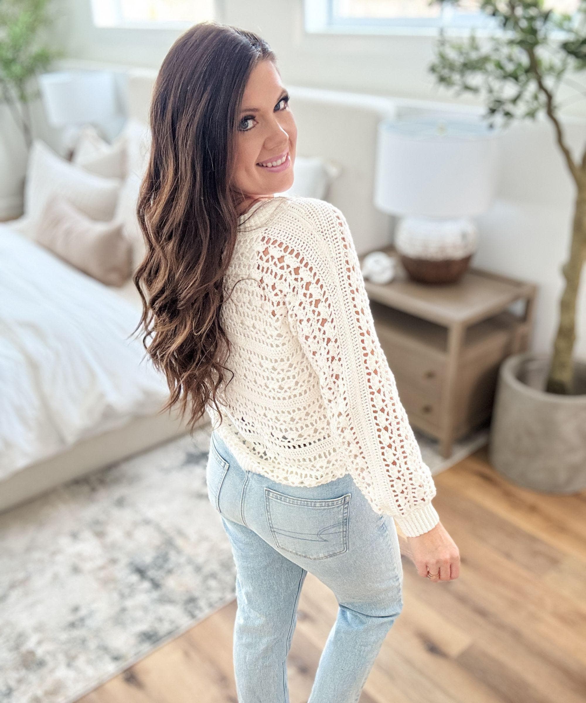 CROCHET PATTERN & VIDEO/ Caribbean Sea Sweater, Crochet Lace Sweater Pattern, Lace Crochet Top, Gifting, Sizes Xs-5X, Womens, Pdf