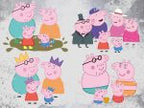 Peppa Pig SVG, Bundle Layered Svg, Layered and Instant downloadable files for cricut, Peppa Pig PNG clip art and printables for t-shirt