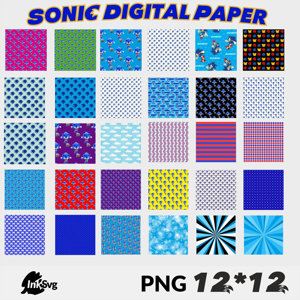 super sonic Hedgehog bundle 460 Png & 146 Svg, Sonic and shadow font and All Characters, Fonts, papers, stickers, birthday Digital Download.