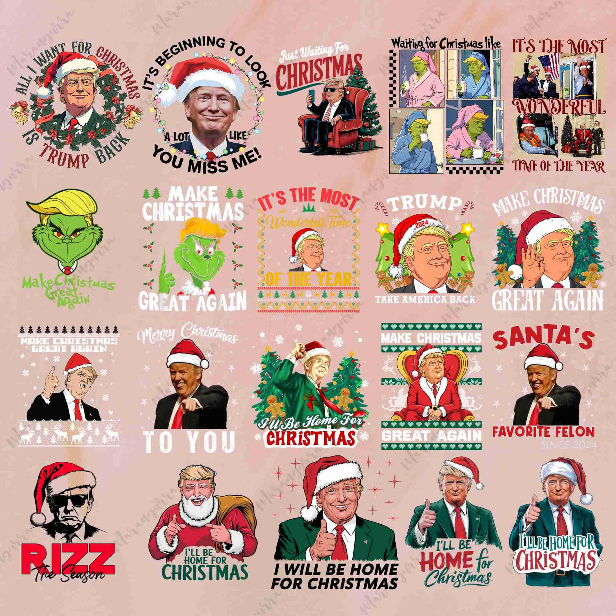 40+ Trumpp Christmas Bundle Png, Funny Trump Christmas Png, Pink Trummp Christmas Png Bundle, Christmas President Trummp Png, Retro Xmas Png