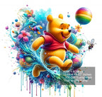 8 PNG Honey Bear Watercolor Digital design PNG file for sublimation – High Resolution -Instant Digital PNG Download