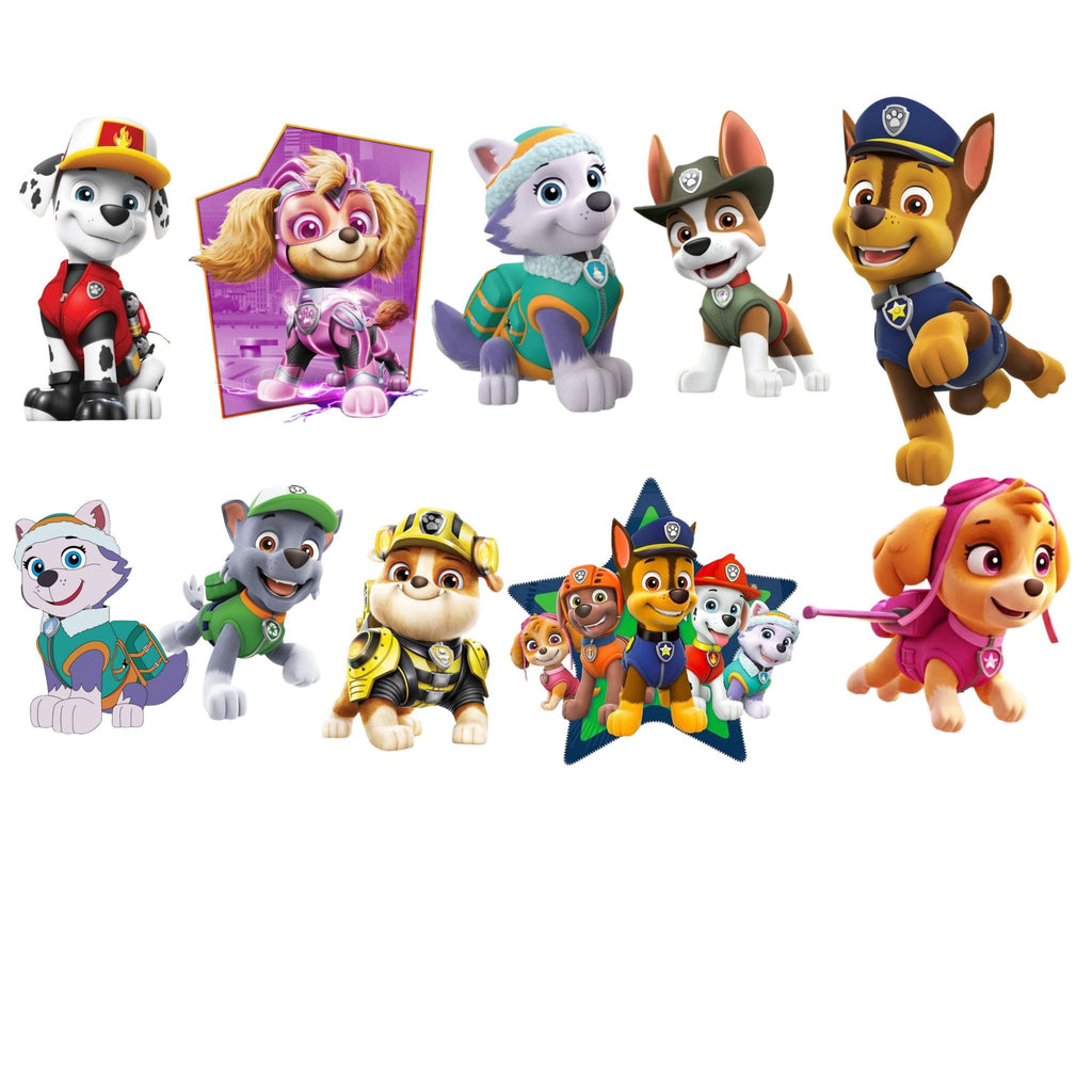 Paw Patrol SVG Bundle | 45+ Characters | Instant Download | PNG & SVG Cut Files | Kids Birthday Party Clipart | Cricut Files