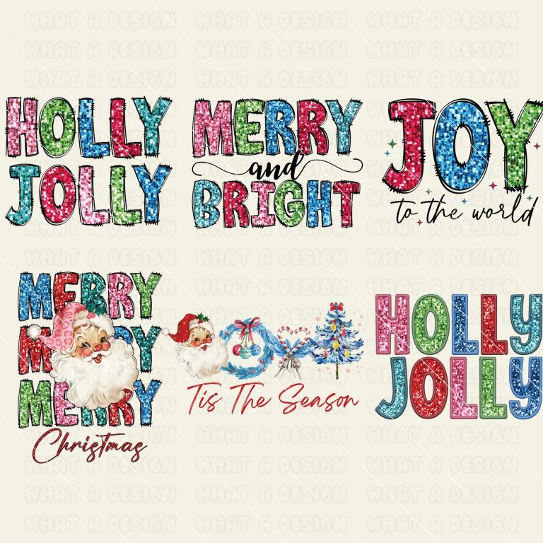 Retro Christmas Bundle Png, Merry Christmas Png, Christmas Png, Western PNG, Santa Claus PNG, Bundle Png, Sublimation Designs, PNG