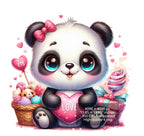 8 PNG Cute Panda Splash and Watercolor Digital design PNG file for sublimation – High Resolution -Instant Digital PNG Download
