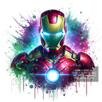 8 PNG Iron Man Splash and Watercolor Digital design PNG file for sublimation – High Resolution -Instant Digital PNG Download